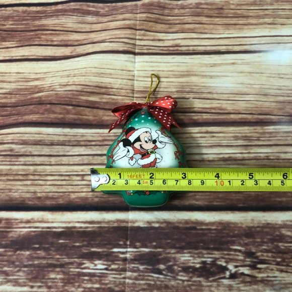 Vintage Disney Christmas Tree Shaped Ornament Santa Claus Mickey Mouse - Picture 5 of 5